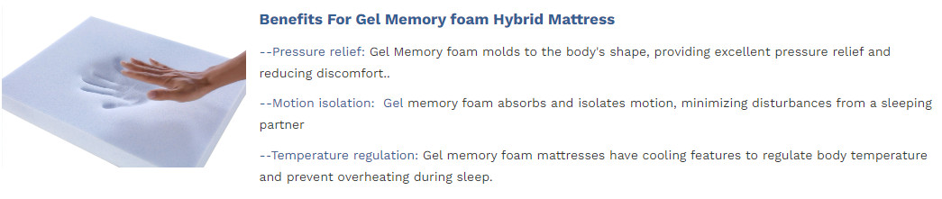 Vorteil f&uuml;r Gel-Memory-Schaum
