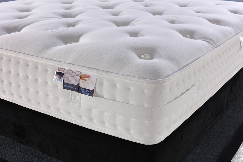 Luxury Suites 3-Zonen-Hybridmatratze aus Memory-Schaum mit festerem Rand